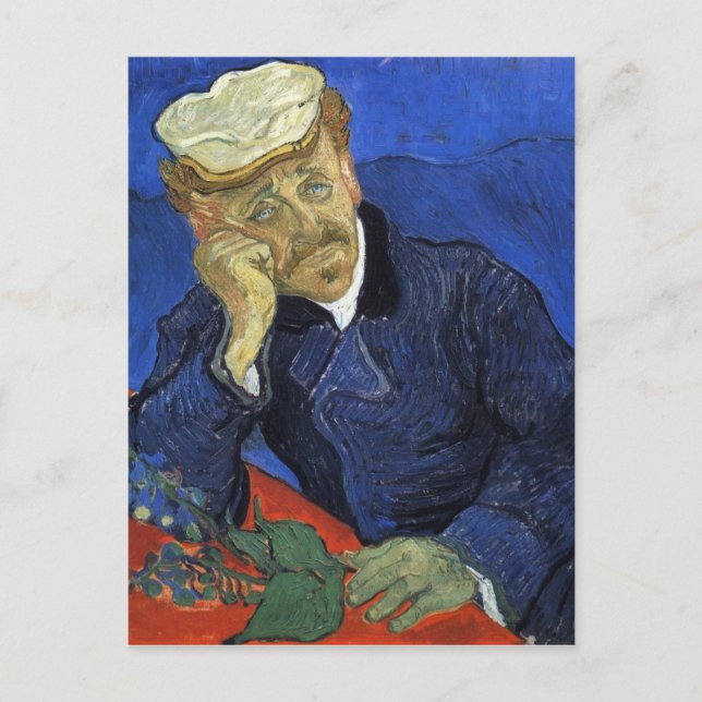 Porträtt i Doktor Gachet av Van Gogh Vykort (Framsida)