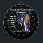 Porträtt i Donald Trump Piltavla<br><div class="desc">Porträtt i Donald Trump Dart Board. Med ord. Donald Trump har modet och bollar på den i vit text. Du kan ändra texten om du vill.</div>