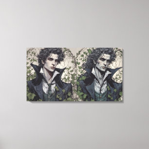Porträtt i Dorian Grått Gothic Fine Art Canvastryck