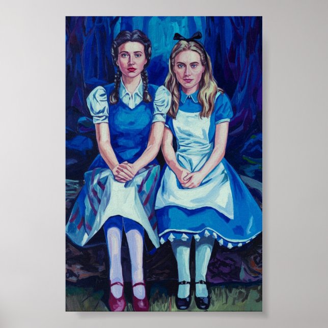 Porträtt i Dorothy och Alice-Mörk Academia Poster (Framsidan)