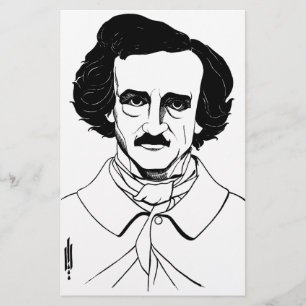 Porträtt i Edgar Allan Poe Brevpapper