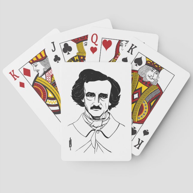 Porträtt i Edgar Allan Poe Casinokort (Baksidan)