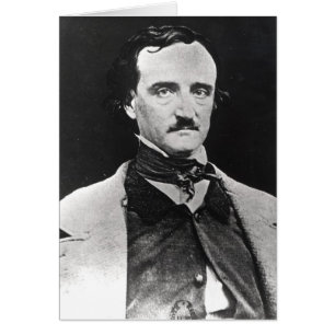 Porträtt i Edgar Allan Poe Hälsningskort