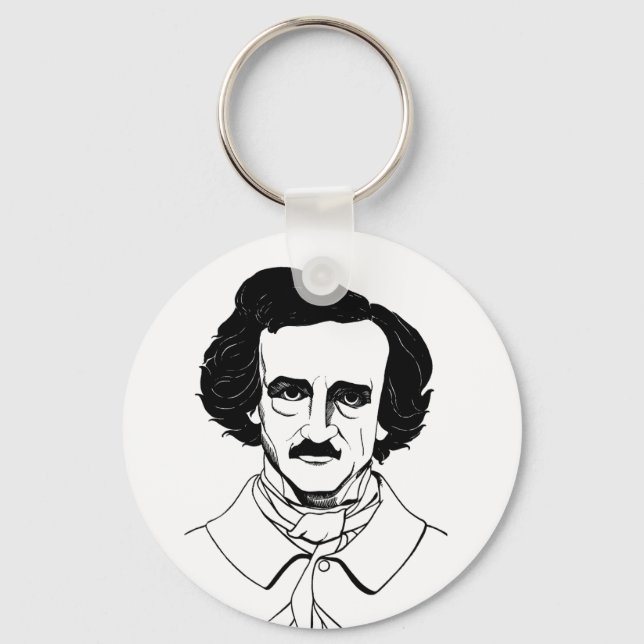 Porträtt i Edgar Allan Poe Nyckelring (Framsida)