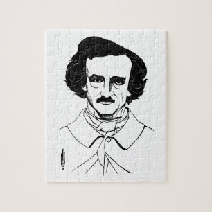 Porträtt i Edgar Allan Poe Pussel
