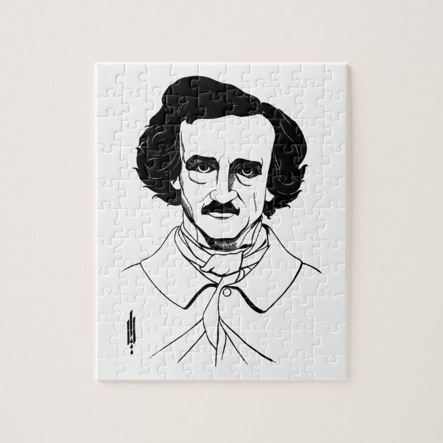 Porträtt i Edgar Allan Poe Pussel (Vertikal)