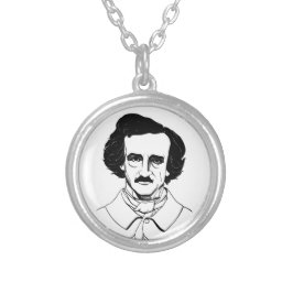 Porträtt i Edgar Allan Poe Silverpläterat Halsband