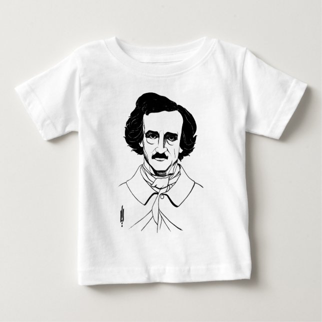 Porträtt i Edgar Allan Poe Tee Shirt (Framsida)