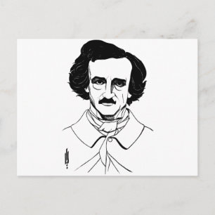 Porträtt i Edgar Allan Poe Vykort