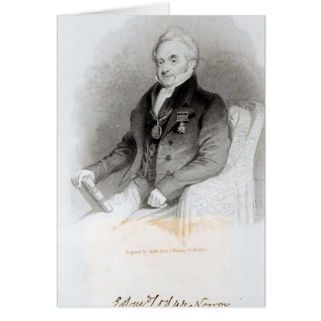 Porträtt i Edmund Lodge Hälsningskort (Framsidan)