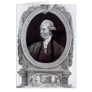 Porträtt i Edward Gibbon Hälsningskort
