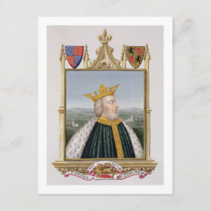 Porträtt i Edward III (1312-77) Kung i England Vykort