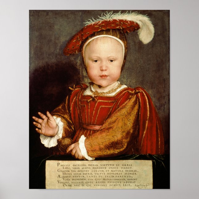Porträtt i Edward VI som barn, 1538 Poster (Framsidan)