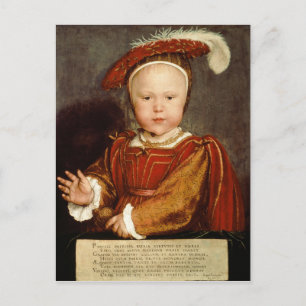 Porträtt i Edward VI som barn, 1538 Vykort