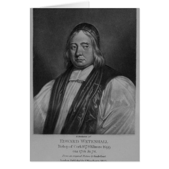 Porträtt i Edward Wetenhall Hälsningskort (Framsidan)