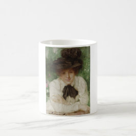 Porträtt i Edwardian Dam (Vintage Art) Kaffemugg