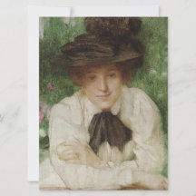 Porträtt i Edwardian Dam (Vintage Art)