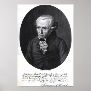 Porträtt i Emmanuel Kant Poster