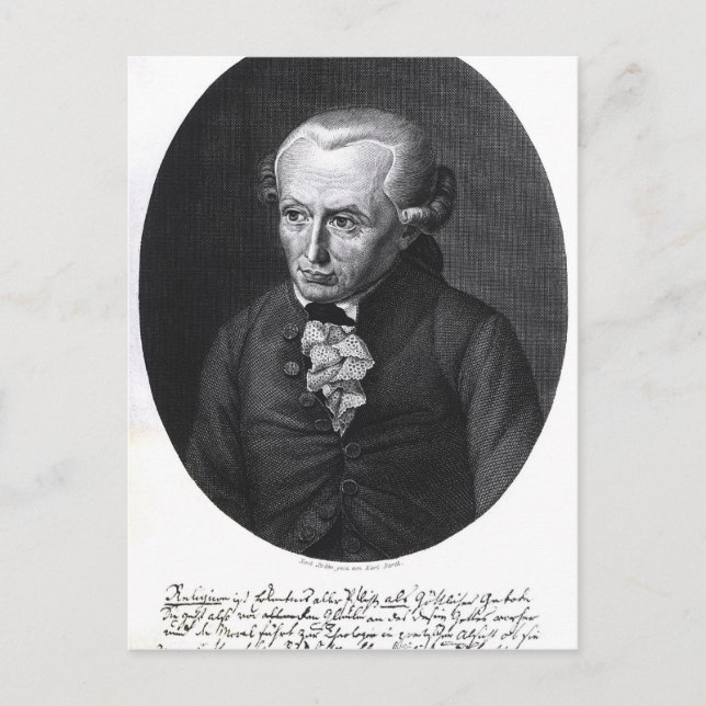 Porträtt i Emmanuel Kant Vykort (Framsida)