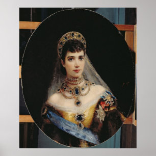 Porträtt i Empress Maria Fyodorovna Poster