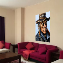 Porträtt i en Alien Cowboy med hatt | AI Art