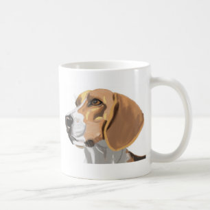 Porträtt i en Beagle Head Kaffemugg