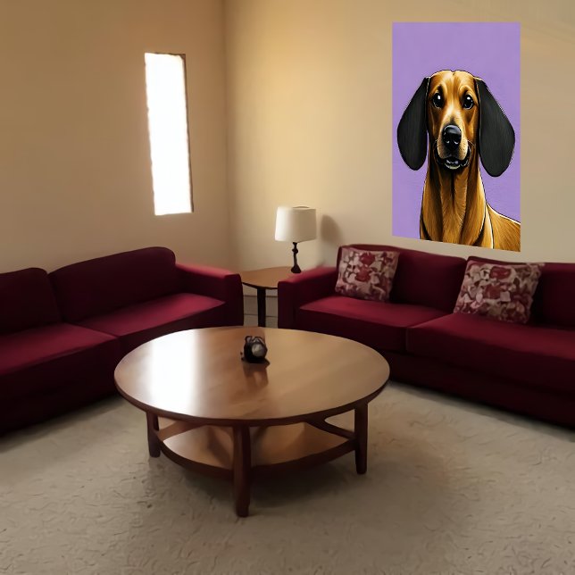 Porträtt i en coola Dachshund | AI Art Poster (Skapare uppladdad)