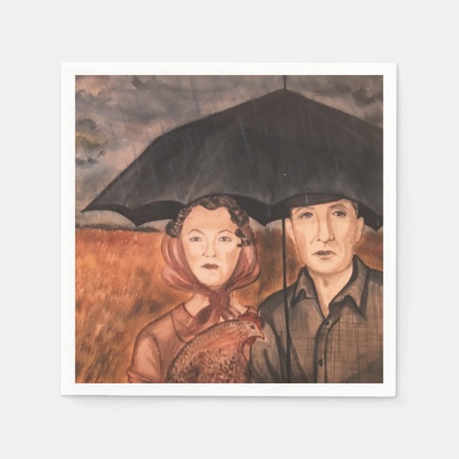 Porträtt i en dröm pappersservett (Framsidan)