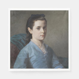 Porträtt i en Elegant Girl (av Leloir) Pappersservett