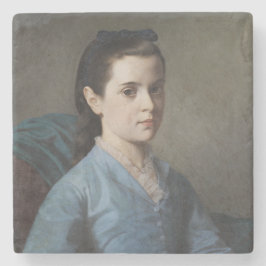 Porträtt i en Elegant Girl (av Leloir) Stenunderlägg