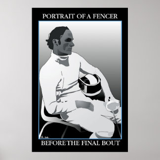Porträtt i en Fencer: Före den slutliga Bout Poster