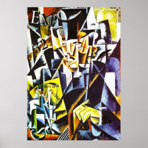 Porträtt i en filosof, av Lyubov Popova Poster