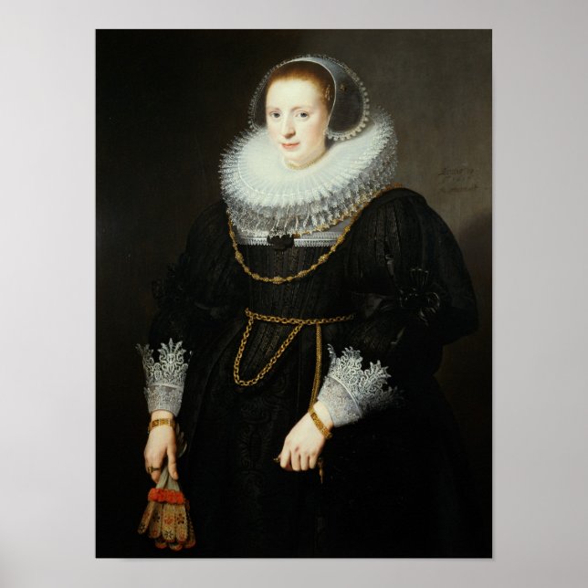 Porträtt i en flicka, åldras 18 poster (Framsidan)