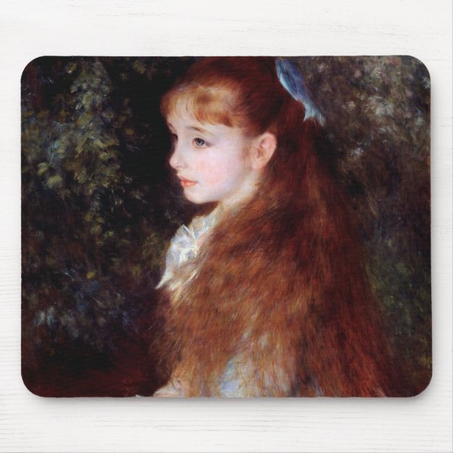 Porträtt i en flicka med blått band, Renoir Musmatta (Framsidan)