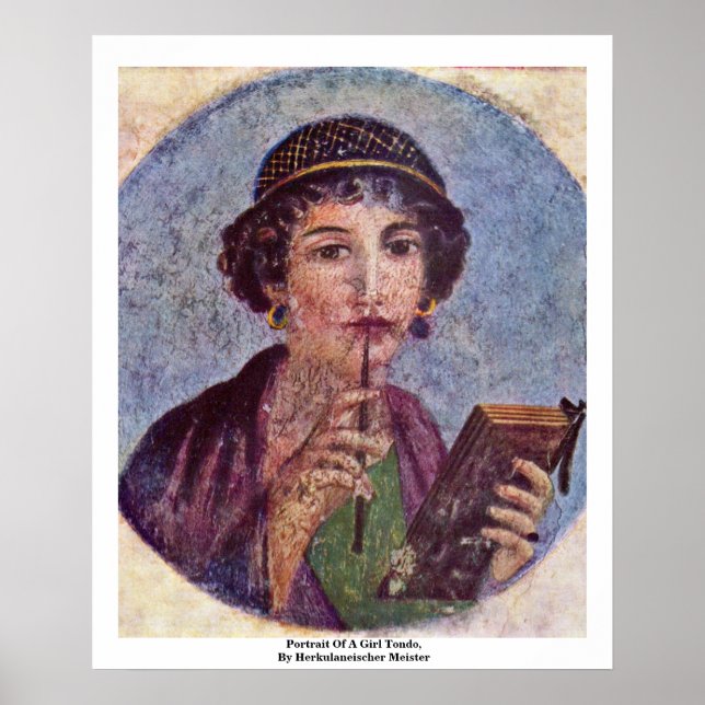 Porträtt i en flicka Tondo Poster (Framsidan)