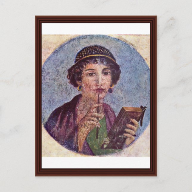 Porträtt i en flicka Tondo Vykort (Framsida)