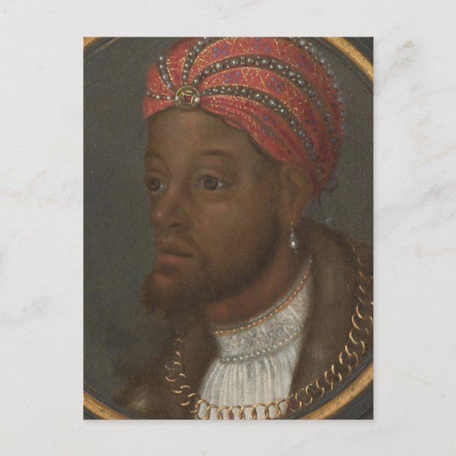 Porträtt i en Förmögen afrikan Vykort (Framsida)