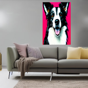 Porträtt i en gräns-kollie AI Art Poster