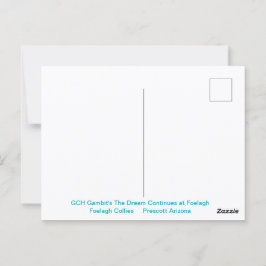 Porträtt i en grov kollie vykort