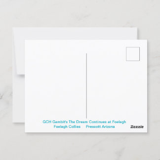 Porträtt i en grov kollie vykort