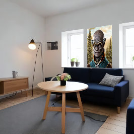 Porträtt i en Humanoid-främmande | AI Art Poster
