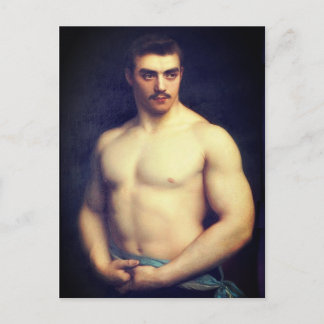 Porträtt i en Idrottsman Vykort