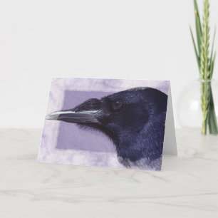 Porträtt i en konsthandling i Raven Corvid-älskare Kort