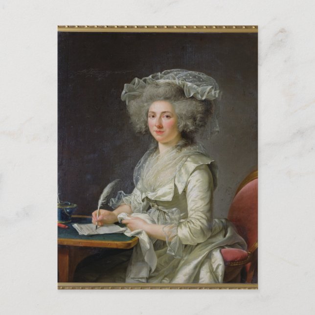 Porträtt i en kvinna, 1787 vykort (Framsida)