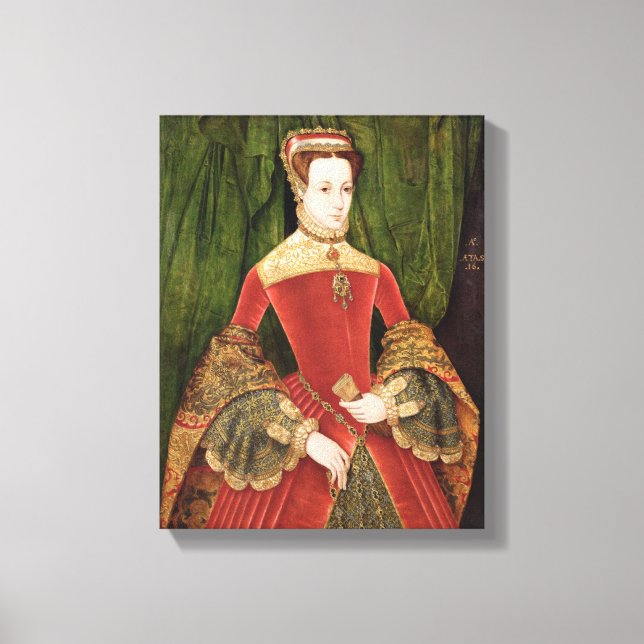 Porträtt i en kvinna, åldras 16, tidigare identifi canvastryck (Framsida)