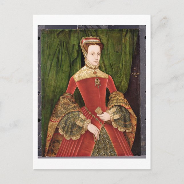 Porträtt i en kvinna, åldras 16, tidigare identifi vykort (Framsida)