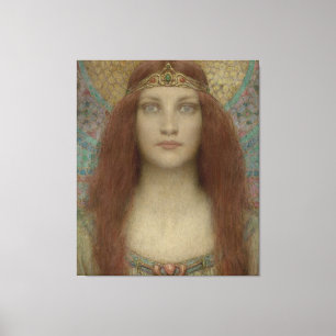 Porträtt i en kvinna av Charles Allan Winter Canvastryck