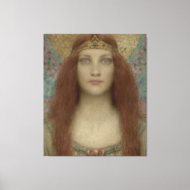 Porträtt i en kvinna av Charles Allan Winter Canvastryck (Framsida)