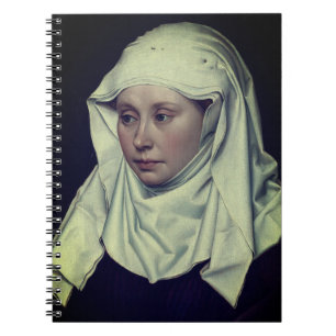 Porträtt i en kvinna - av Robert Campin (c. 1435) Anteckningsbok
