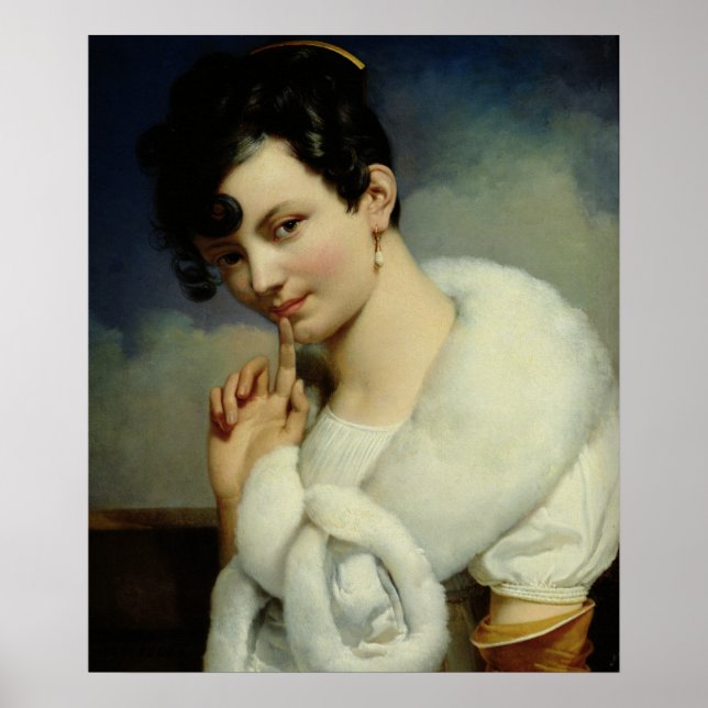 Porträtt i en kvinna poster (Framsidan)